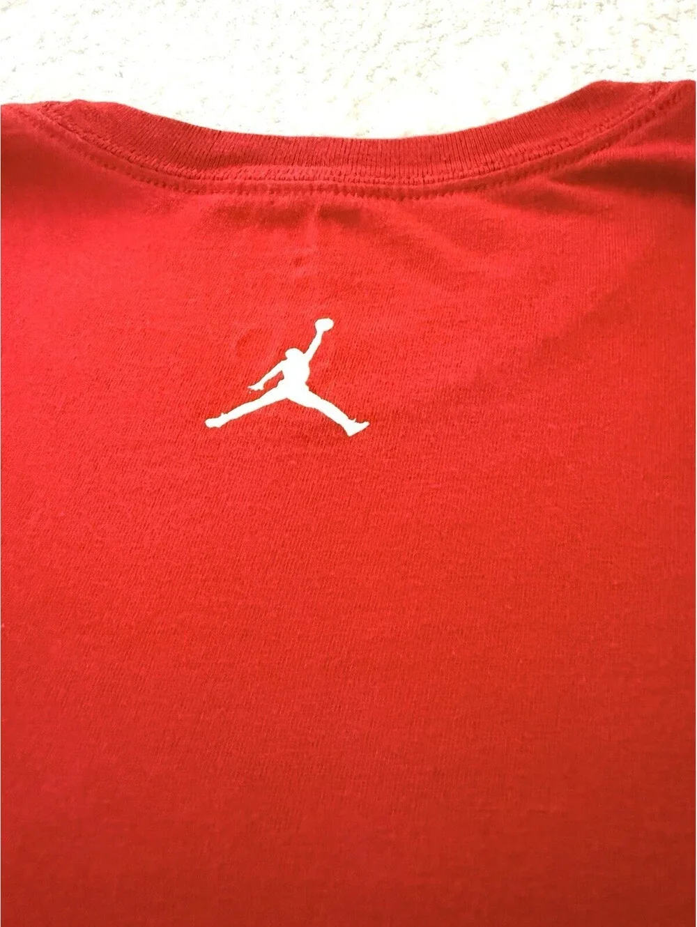 Jordan Air Jumpman Graphic T-Shirt Men’s Small Red 100% Cotton Short Sleeve
